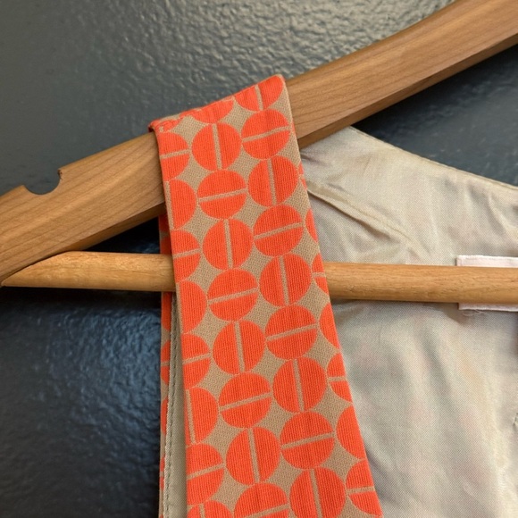 Laurel by Escada 8 EUC Orange A-Line Sweetheart Neck Mini Dress - Picture 6 of 16